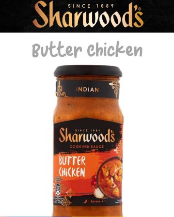 Sharwood's Indian Cooking Sauce Butter Chicken 420g ซอสสำหรับทำอาหารอินเดีย ไก่เนย บัตรเธอชิกแคน