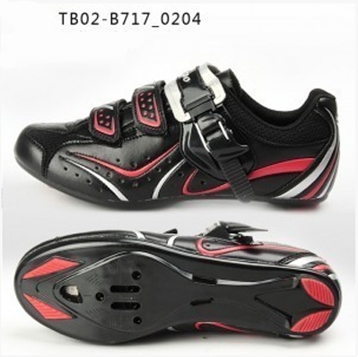 รองเท้าจักรยานเสือหมอบ TIEBAO รุ่น TB02-B717 สีดำ ตัวรัดออโต้