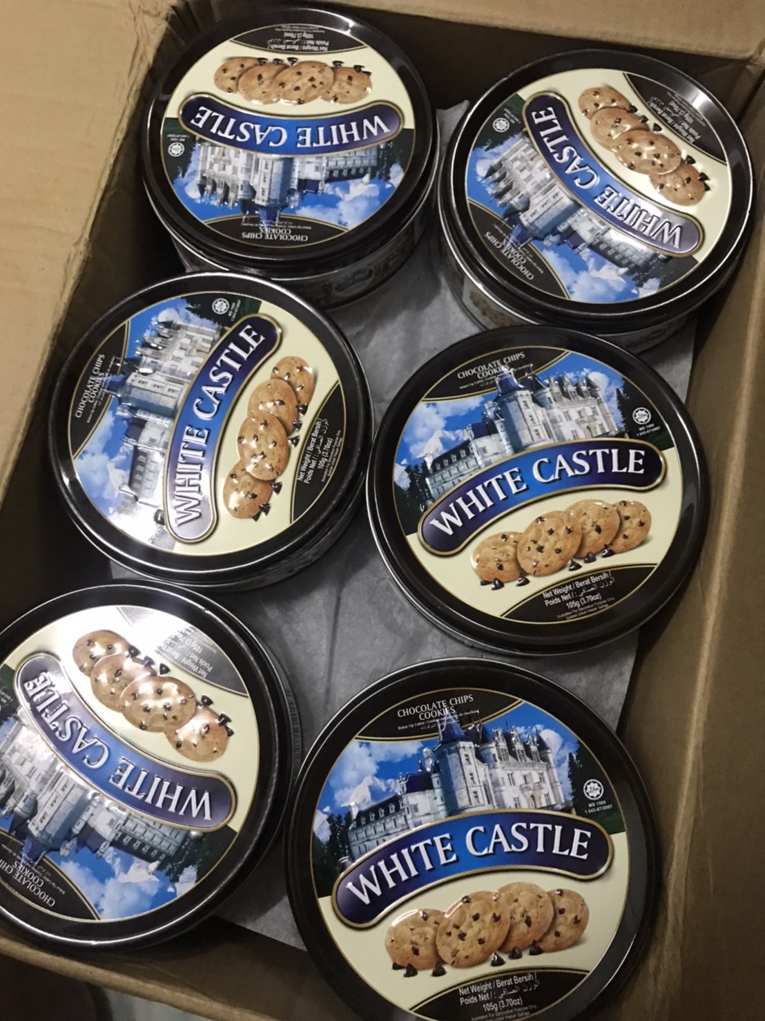 บัตเตอร์คุกกี้ ช็อคโก้เเลตชิพ white castle สุดฮิต นำเข้าจากมาเลเซีย คุกกี้พระราชวัง อร่อย ของ
