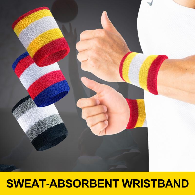 1 Pc Cotton Wristband Sport Sweatband Wrist Protector Gym Fitness