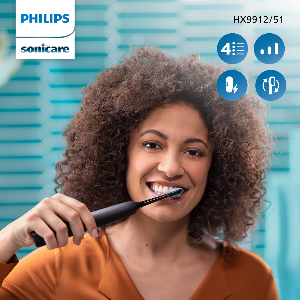 Philips Sonicare Electric Toothbrush connected appplication (Black) HX9912/51 แปรงสีฟันไฟฟ้า Sonic พร้อมแอป