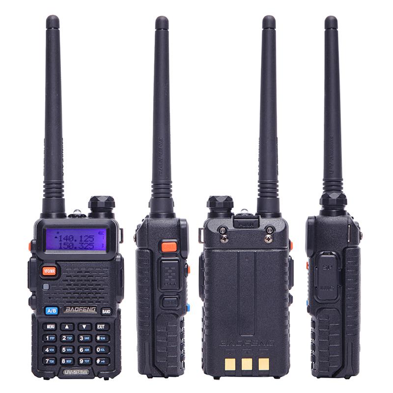 Baofeng UV-5R 5W de alta potencia potente walkie talkie Radio de dos vías 8 vatios cb radio portátil 10km de largo alcance pofung UV5R caza