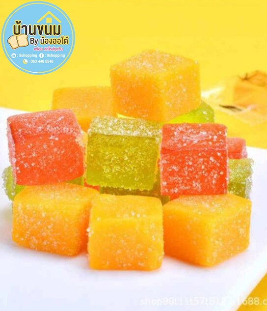 เยลลี่ สตอเบอรี่ 50 กรัม - strawberry jelly 50 g - fruits jelly Dried fruit ผลไม้ อบแห้ง ขนมไทย ขนม OTOP