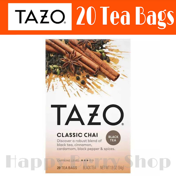 TAZO TEA ? ชาดำ Classic Chai Black Tea ⭐พร้อมส่ง⭐ ชาเพื่อสุขภาพ นำเข้าจากประเทศอเมริกา 1 กล่องมี 20 ซอง