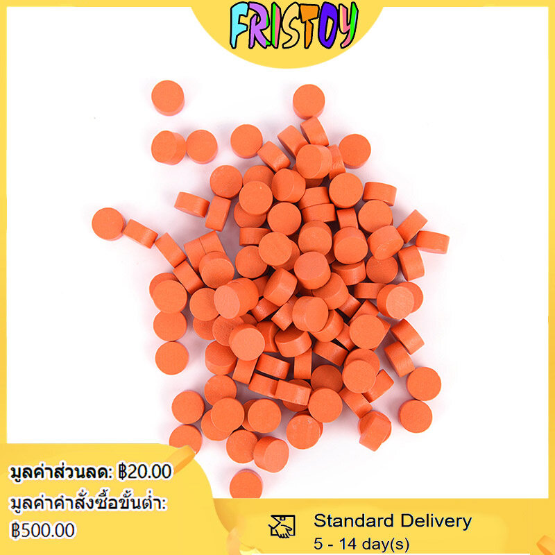 XIUYA 100pcs 10*5 มม.8 สีจำนำไม้เกมชิ้น Pawn/หมากรุก Boardgame อุปกรณ์เสริม สี Orange