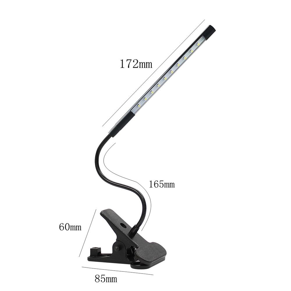 Comebuy885V USB Đèn LED Dẻo Đèn Để Bàn có Kẹp cho Cuốn Sách Gối Đầu Giường Đọc Nghiên Cứu Làm Việc Văn Phòng