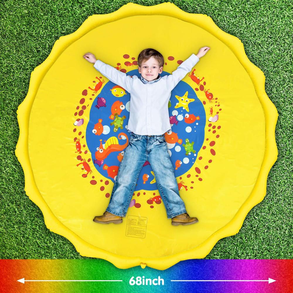 Inflatable Spray Water Cushion Summer Kids Play Water Mat Lawn Games ...