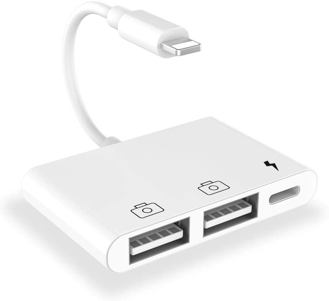 3 in1 Lightning to USB 3 Camera Adapter สำหรับ iPhone iPad iPod Touch เพื่อโอนถ่ายข้อมูลจาก กล้อง USB Flash Drive Keyboard Mouse Electronic Piano