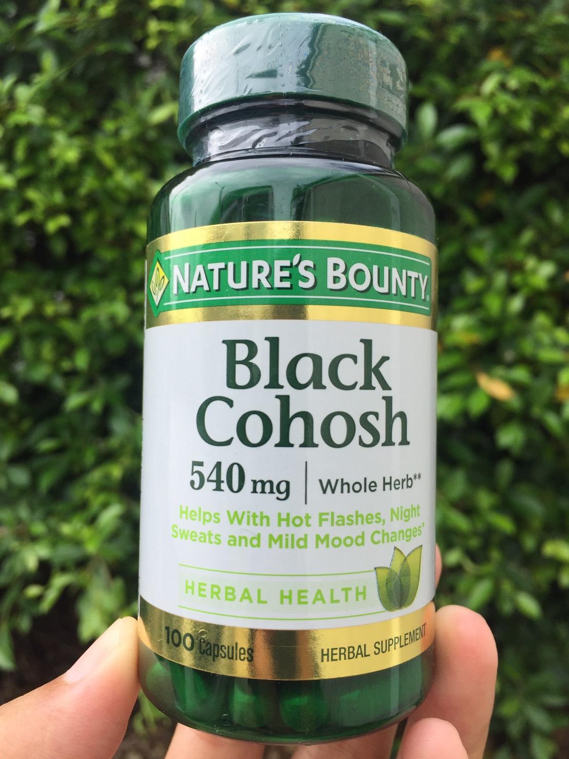 Black Cohosh 540 mg 100 Capsules (Nature's Bounty®) สารสกัดจากรากแบลกโค