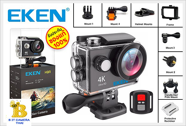 EKEN H9R ACITON CAMERA กล้องติดหมวกกันน็อค 4K WIFI แท้ 100%