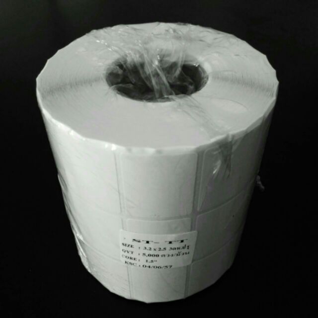 สติ๊กเกอร์บาร์โค้ด 3.2x2.5 cm (5000 ดวง) ต้องใช้คู่กับหมึกริบบอน