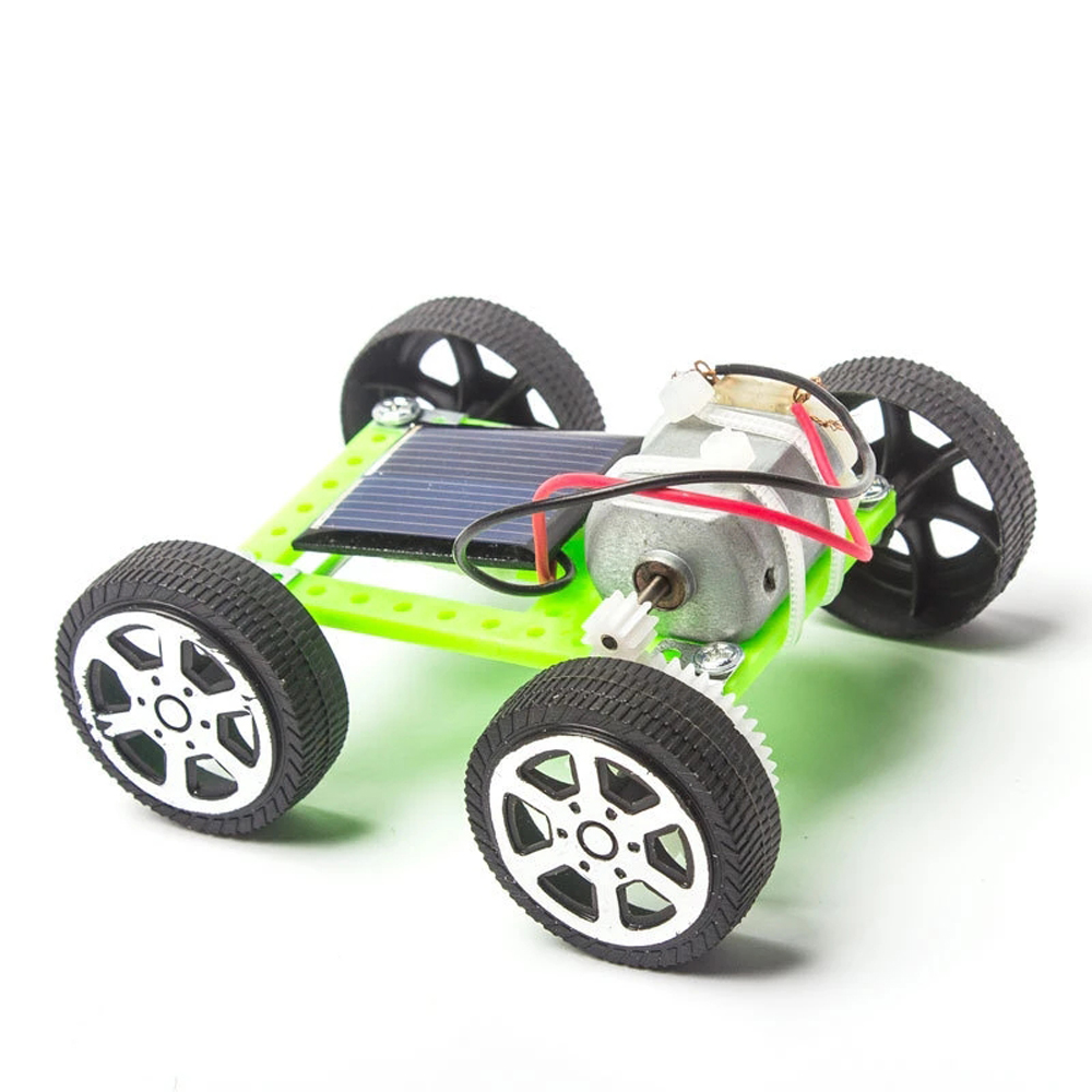 รุ่น WEIJI พลาสติกเด็ก Mini ของเล่นเพื่อการศึกษา Energy ของเล่นขับเคลื่อนพลังงานแสงอาทิตย์ Solar รถของเล่น DIY รถประกอบหุ่นยนต์ชุด
