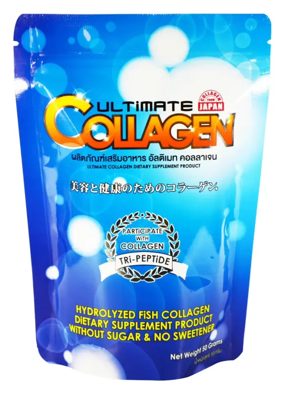 ภาพสินค้า(ของแท้100%) Ultimate Collagen อัลติเมล คอลลาเจน ไตร-เปปไทด์ นำเข้าจากประเทศญี่ปุ่น ขนาด 50 กรัม 9 ซอง แถมฟรีซองพกพา ขนาด10 กรัม 5 ซอง จากร้าน Ultimate Shop บน Lazada ภาพที่ 4