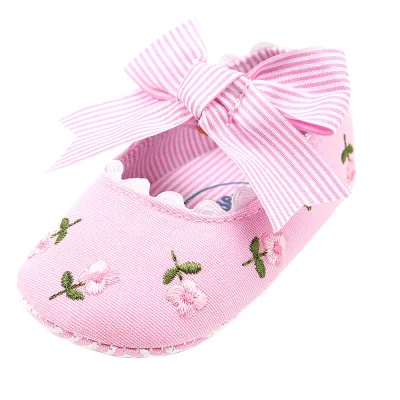LOVERR MALL Baby Girl Embroidery Flower Fashion Toddler First Walkers Kid Shoes