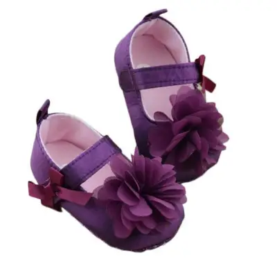 ★BALALA Toddler Kids Girls Shoes Bowknot Flower Sole Walking Shoes
