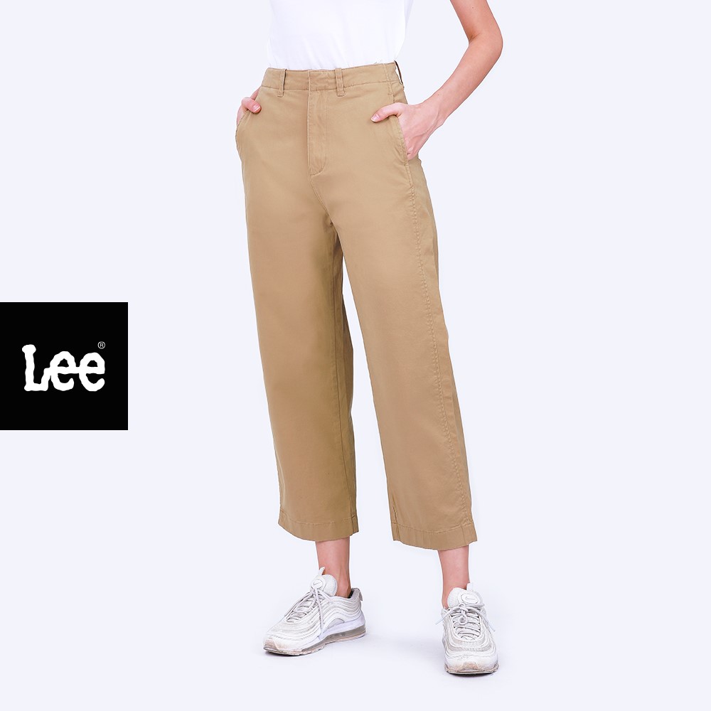 LEE กางเกงขายาวเอวสูงทรงเข้ารูป รุ่น LE L1415B51 ลี เสื้อผ้าผู้หญิง กางเกงขายาว กางเกงขายาวผู้หญิง