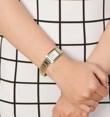 Casio นาฬิกาข้อมือหญิง รุ่น BEL-100SG-7 (สีเงิน)