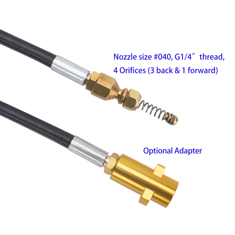 20m Pressure Washer Sewer Drain Water Cleaning Hose Car Washer Line