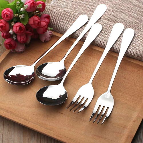QQCR 304 stainless steel spoon adult spoon thickened main spoon Western spoon children spoon household spoon 3VOZ