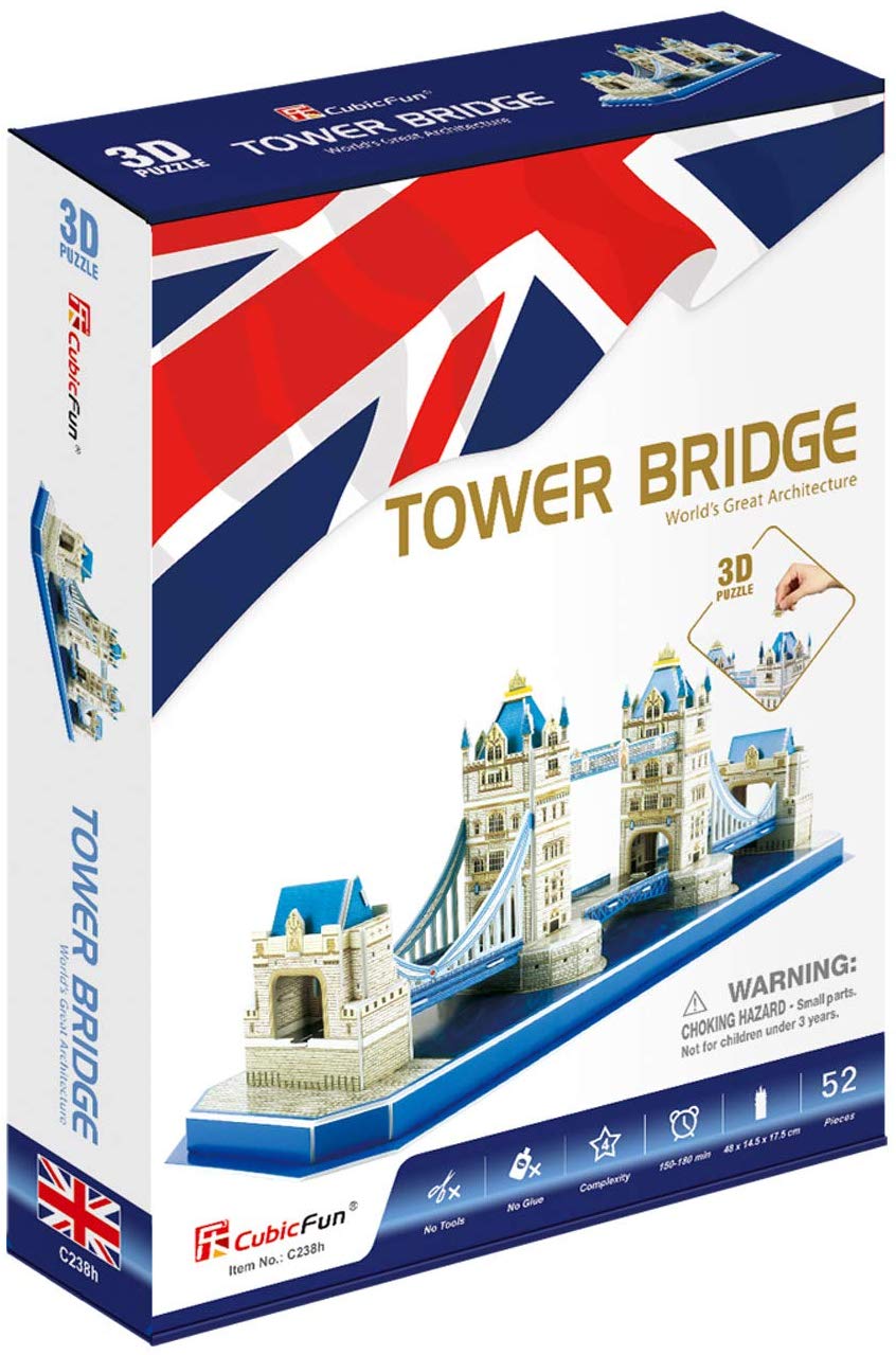 CubicFun Tower Bridge ทาวเวอร์บริดจ์ 3D Puzzle  C238H  Size 48*14.5*17.5 cm