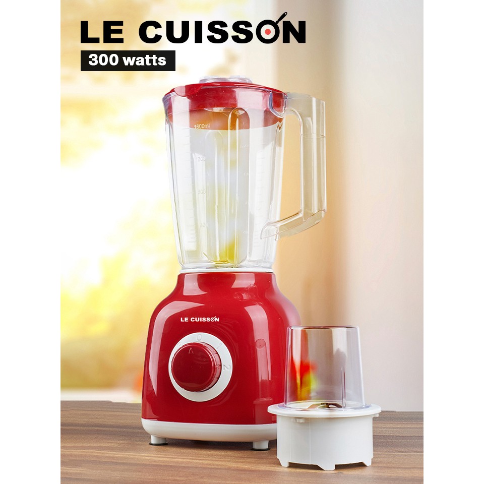 LE CUISSON เครื่องปั่นน้ำผักผลไม้ 1.5 ลิตร เครื่องปั่นและบดแห้งอเนกประสงค์ เครื่องผสมอาหาร 2 in 1 Blender