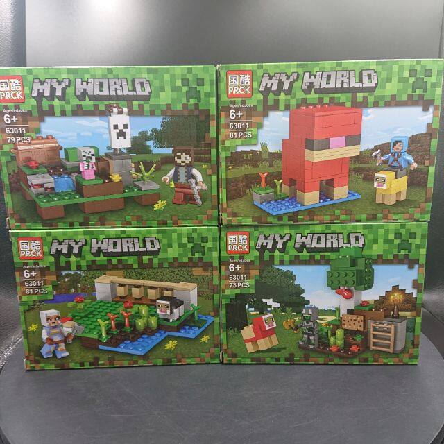 A 550pcs DIY Minecraft My World Series Mini figure Building Blocks Fit Lego 