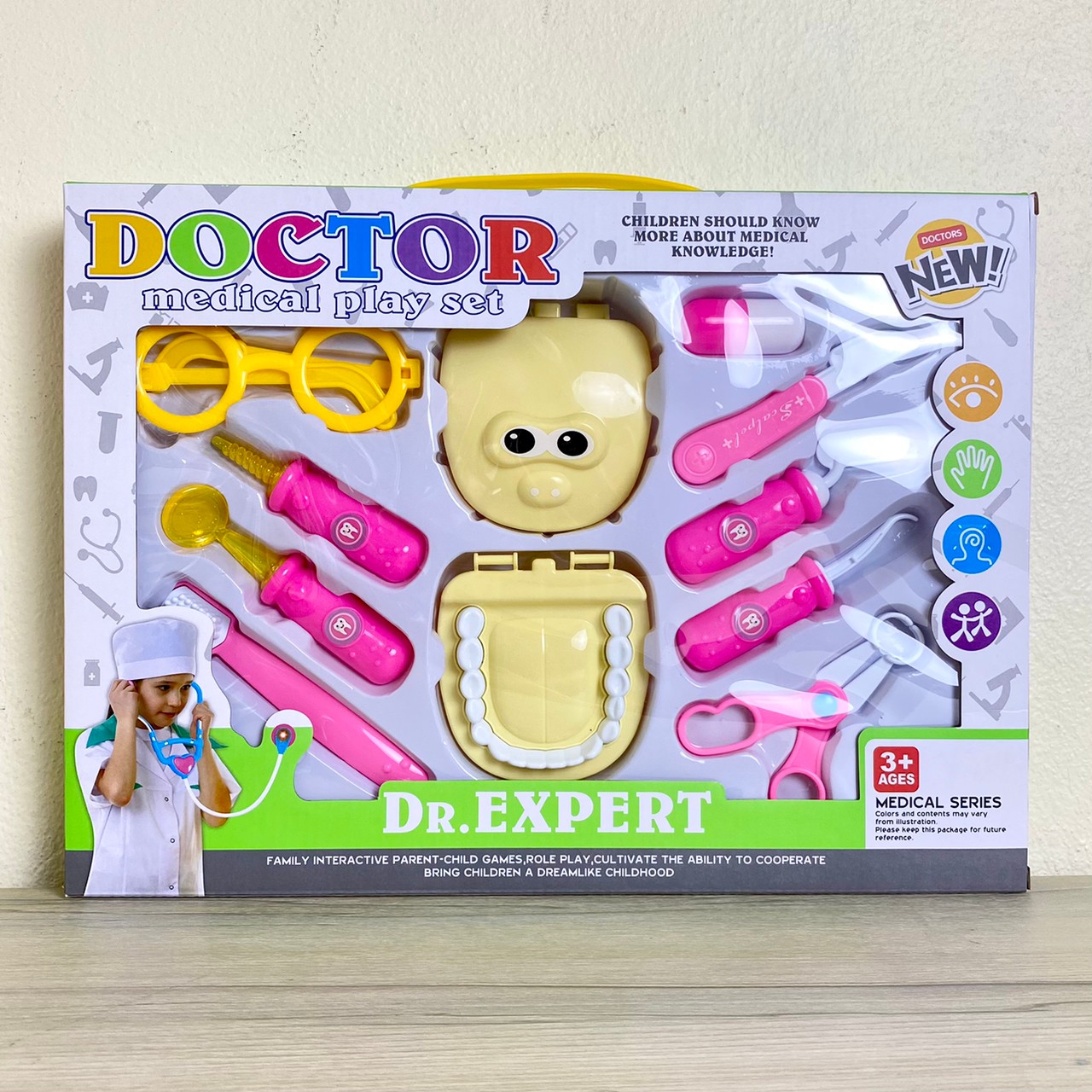 Mika Toys ของเล่นหมอ ของเล่นหมอฟัน พร้อมอุปกรณ์ Doctor Medical Play Set ฟันปลอมของเล่น ชุดของเล่นหมอฟัน ชุดของเล่นคุณหมอ ชุดของเล่นคุณหมอฟัน
