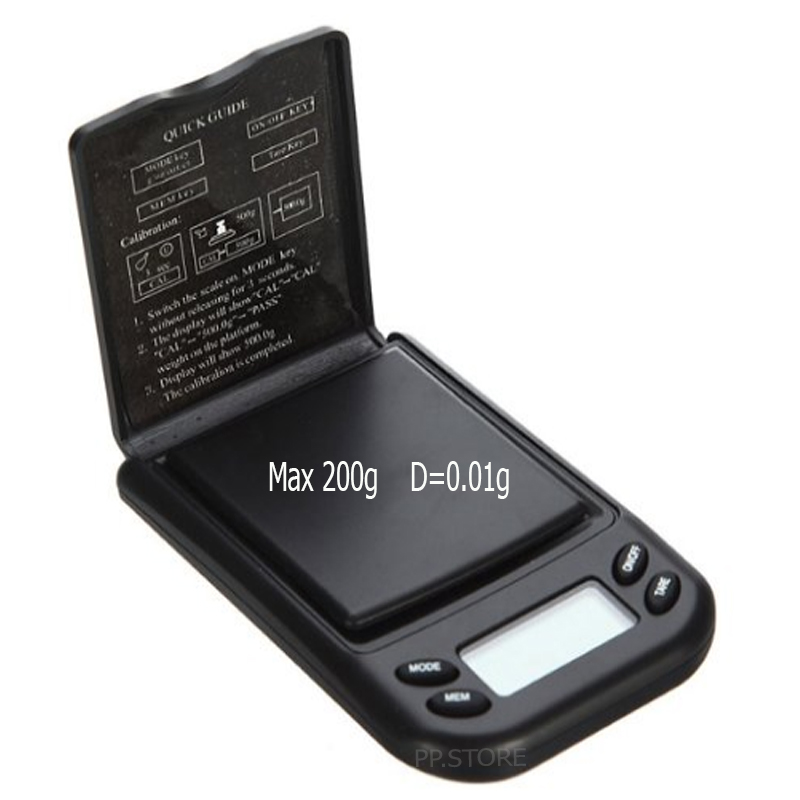 ค่าส่งฟรีPP.Store เครื่องชั่งดิจิตอล เครื่องชั่งทอง เครื่องชั่งจิวเวอรี่แบบพกพา อุปกรณ์เครื่องชั่งในครัว 200g x 0.01g (Black)Pocket Scales High Precision Digital Balance 200G/0.01 Weight Measure Tools for Jewelry Powder Diamond Carat (Black)