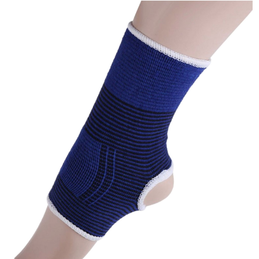 ผ้ารัดข้อเท้าสีน้ำเงิน1คู่ ผ้ายืดรัดข้อเท้า ซื้อ 2 แถมฟรี 1 อุปกรณ์ชกมวย BLUE Advanced Adjustable Ankle Strap (1 PAIR)