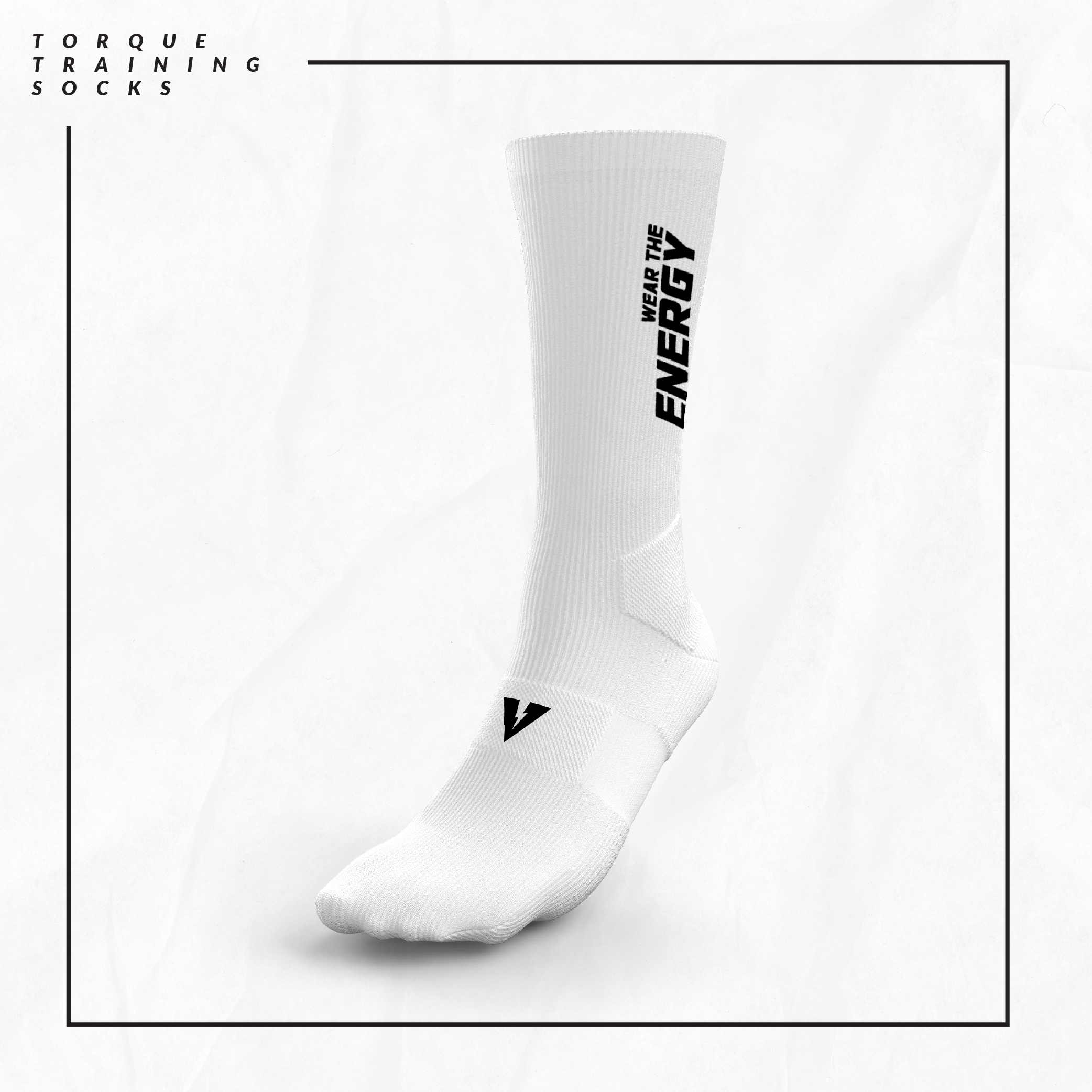 VOLT TORQUE 001 ESSENTIAL WHITE SOCK ถุงเท้า สีขาว TQ-0184