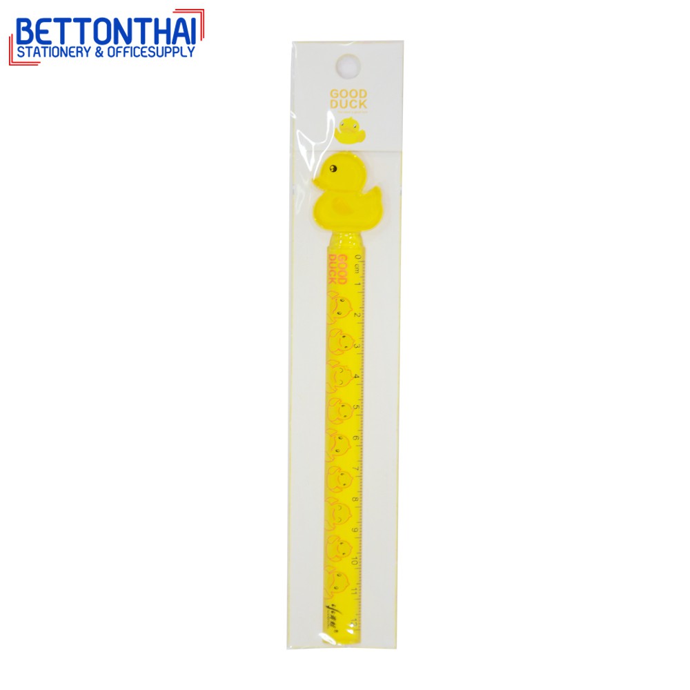 AA 1184 Duck Ruler ไม้บรรทัดลายเป็ด ยาว 12cm (แพ็ค 1 ชิ้น) รุ่น TY-1601 ...