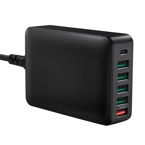 USB Charger 6 Port 20WPD USB Charging Station for iPhone 13/12/11 Pro Max XS Max XR X 8 7 Plus, Galaxy S21