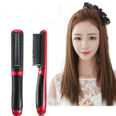 6-stop thermostat straight hair comb button Hair Straight Styler Straightener Hair Curler Curling Ceramics Styling for Women& Man Home Hair Straightener