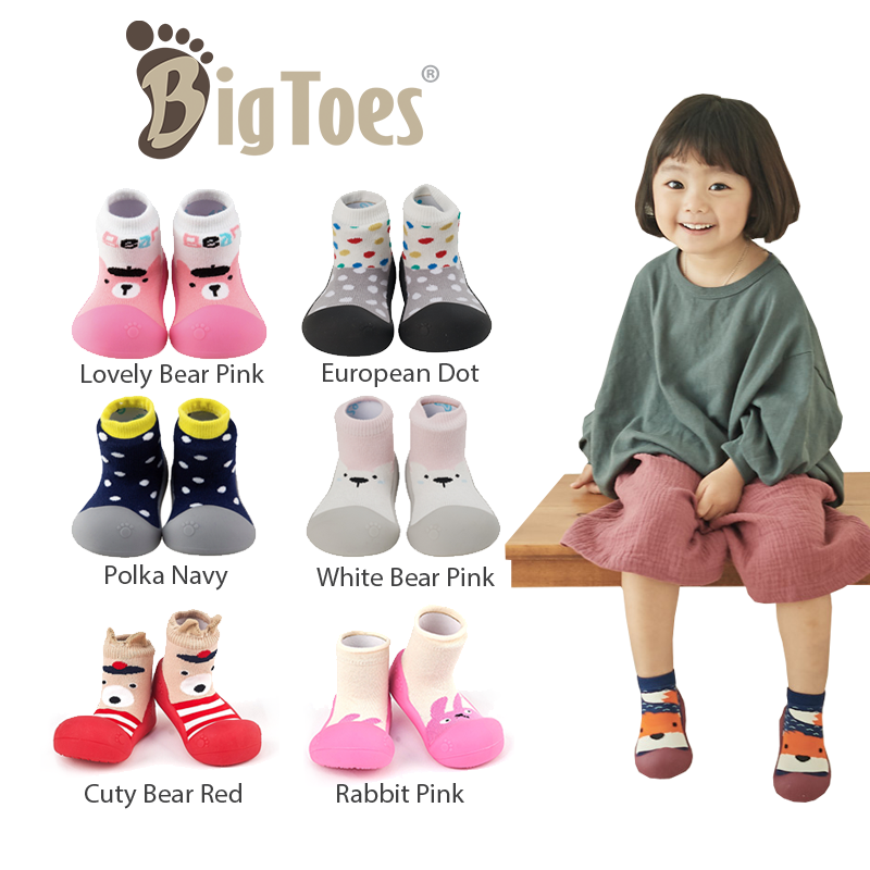 Bigtoes รองเท้าหัดเดิน [รวมลายเด็กผู้หญิง] รองเท้าเด็ก รองเท้าเด็กอ่อน รองเท้าเด็กหัดเดิน ถุงเท้าเด็กอ่อน