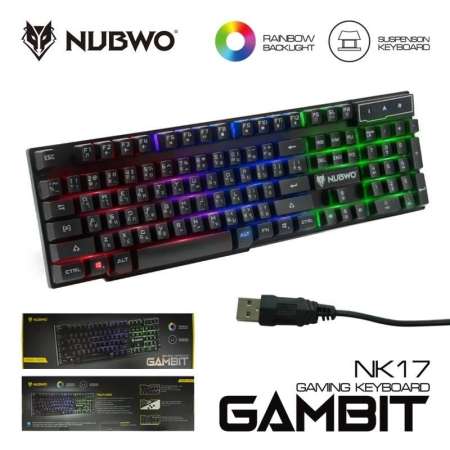 NUBWO GAMING KEYBOARD GAMBIT รหัส NK-17