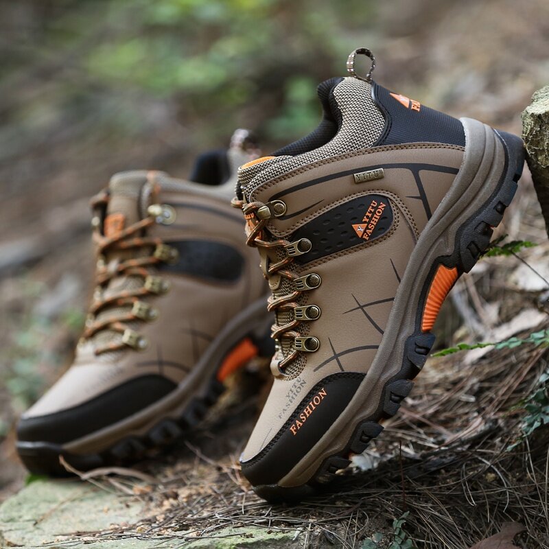 DCAMELOR Hiking Shoes For Men กลางแจ้งเดินป่าชายรองเท้าเดินทางดังนั้นขนาดใหญ่ขนาดกีฬาฤดูใบไม้ร่วงและฤดูหนาวรองเท้าบุรุษรักษาความอบอุ่นรองเท้า