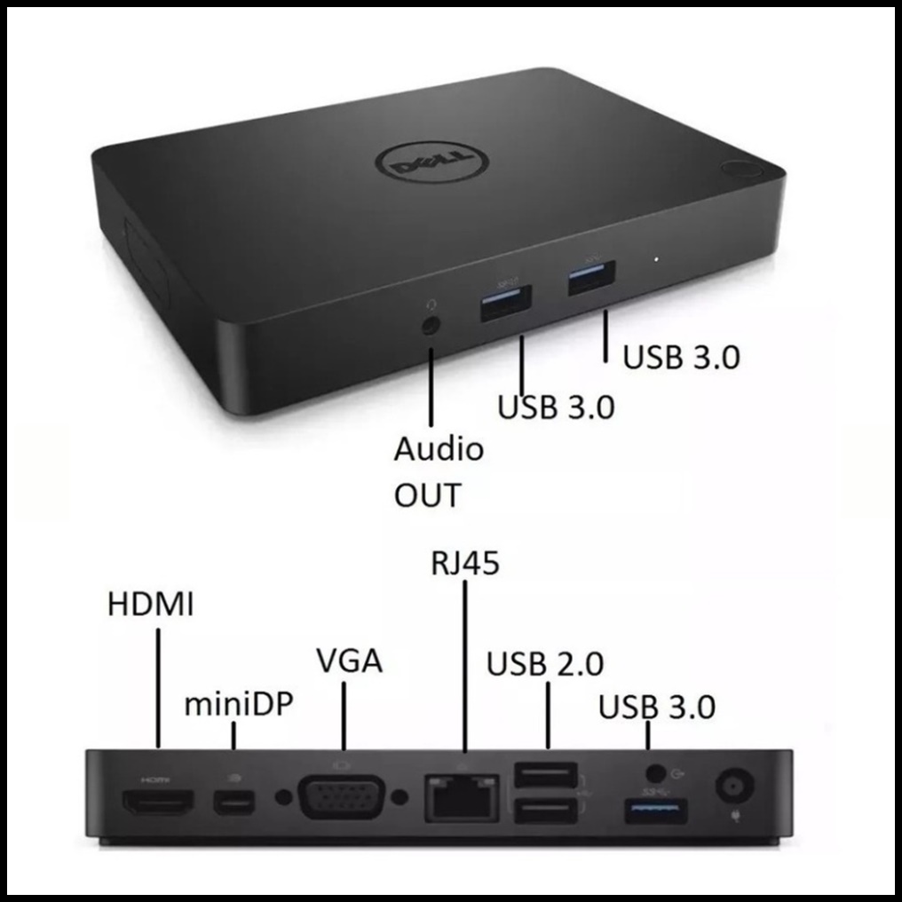 Dell Wd15 Monitor Dock 4k For Mini Displayport With 180w Adapter