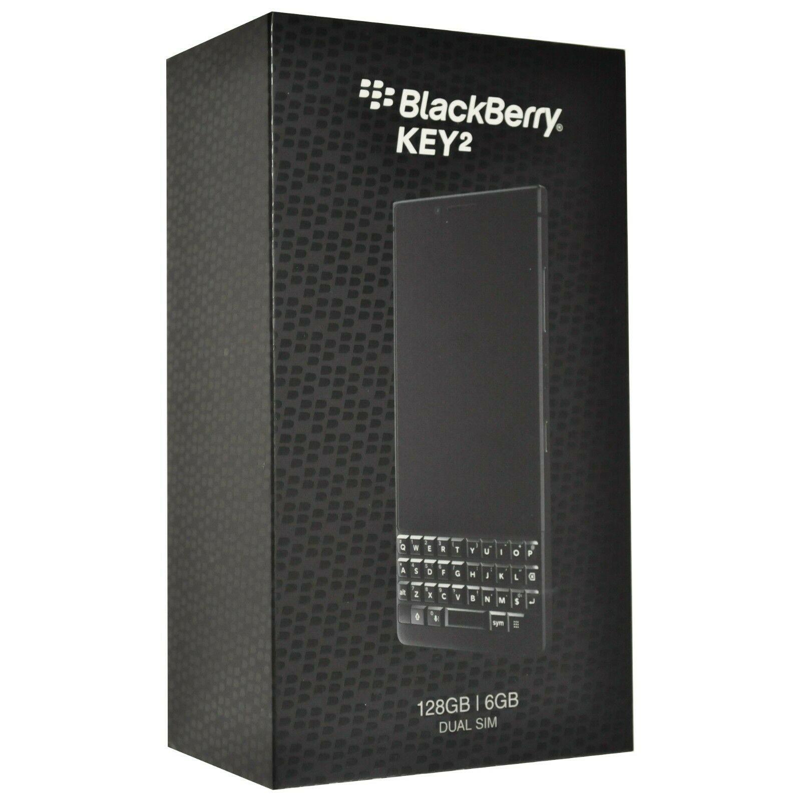 New Blackberry Key2 Black 128gb Bbf100-6 Dual-Sim Factory Unlocked 4g Sim-Free