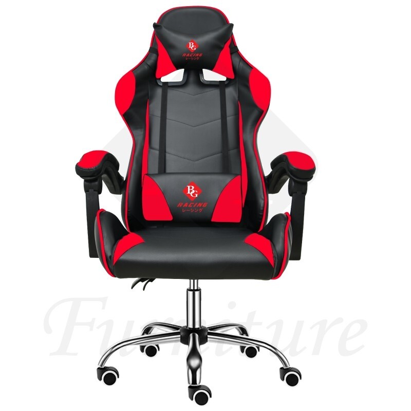 BG Furniture Racing Gaming Chair เก้าอี้เล่นเกม เก้าอี้เกมมิ่ง ปรับความสูงได้ รุ่น E-02