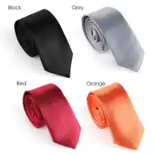 ภาพขนาดย่อของภาพหน้าปกสินค้าเนคไท ผู้ชาย สลิม 5 Colors Very Cheap  Casual Slim Plain Mens Solid Skinny Neck Party wedding Tie Silk Necktie 1 PC จากร้าน Soya&Than Shop บน Lazada ภาพที่ 2