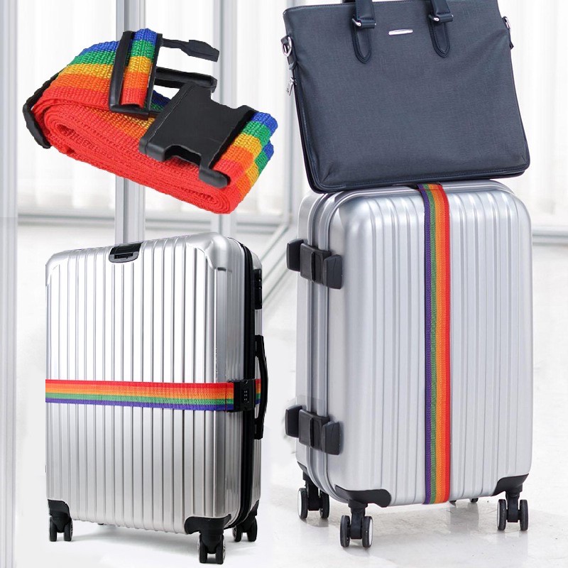 สายรัดกระเป๋าเดินทาง เข็มขัดรัดกระเป๋าเดินทาง กระเป๋าเดินทาง ทุกไซต์ ช่วยปกป้องกระเป๋า เหมาะสำหรับกระเป๋าเดินทางทุกขนาด Strap suitcase belt