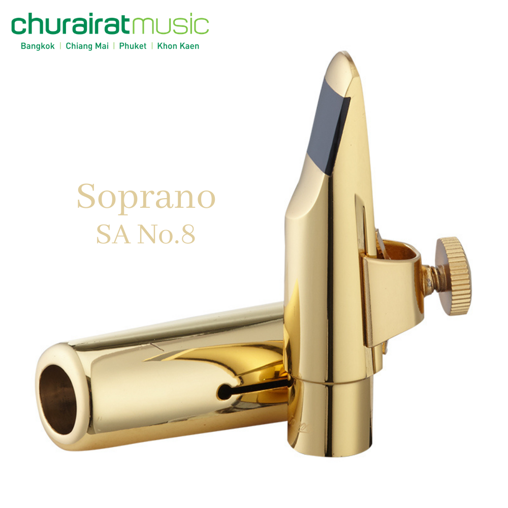 Saxophone Mouthpiece : Custom Soprano SA No.8 ปากเป่าแซกโซโฟน โซปราโน by Churairat Music