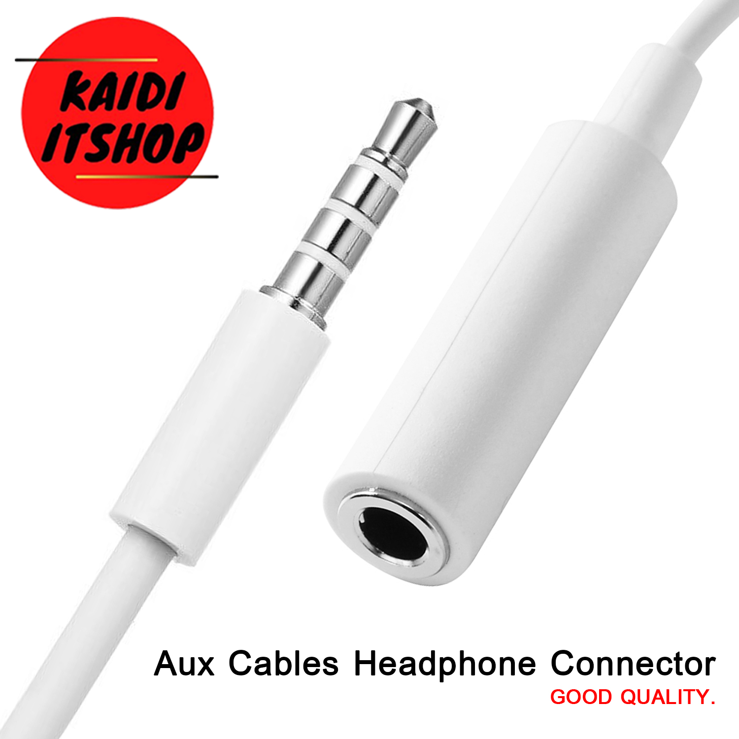 สาย Aux Audio Cables Headphone Connector ขนาด 3.5มม สายต่อยาวสำหรับหูฟังโทรศัพท์ แบบ 3 ขีด (ความยาว 1 เมตร)