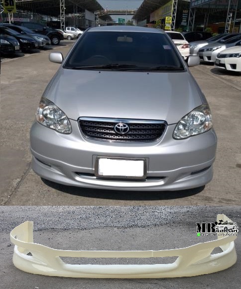 สเกิร์ตหน้าแต่งรถยนต์ Toyota Altis 2006-2007 ทรง TRD งานไทย พลาสติก ABS