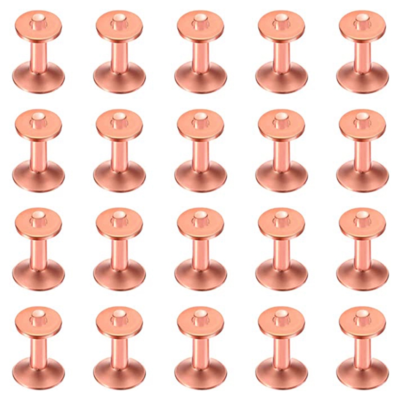 25 Sets Copper Rivet Burrs Washer, Long Leather Copper Rivet Fastener