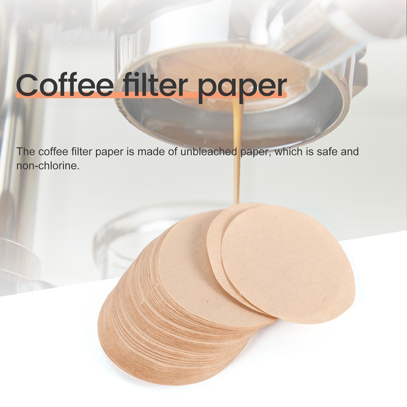 400 Pieces of Unbleached Paper Coffee Filter Round Replacement Coffee Filter Paper (2.3Inches in Diameter)