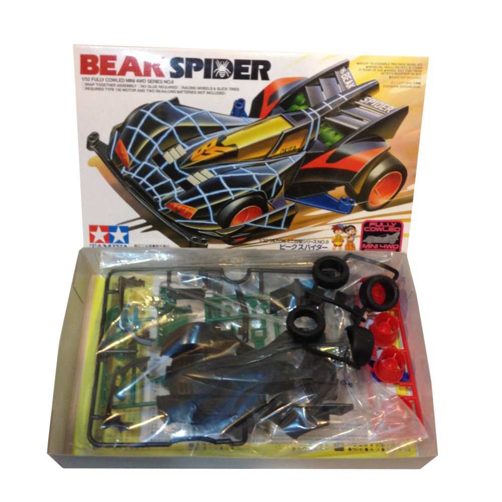 thumbnail image 2 of Tamiya 1/32 Beak Spider Mini 4WD Racing Car Kit - Model 19408 2 of 9