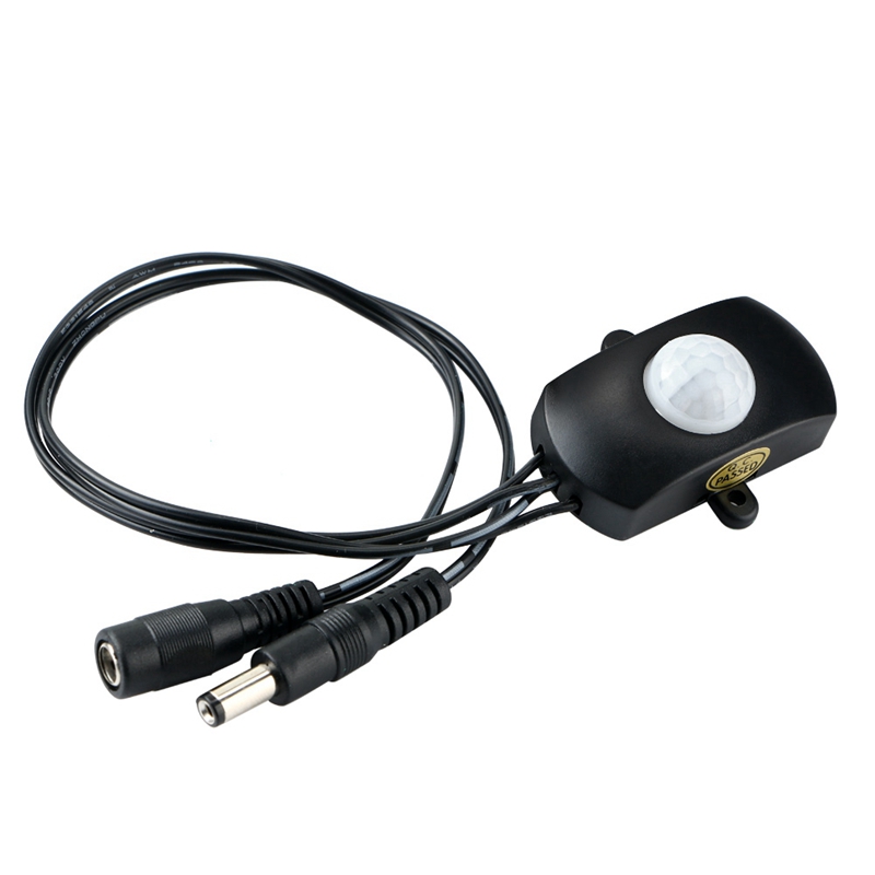 Motion Sensor Switch Mini PIR Infrared IR Sensor DC 6V 12V 24V 5A PIR for LED Strip Light (White)