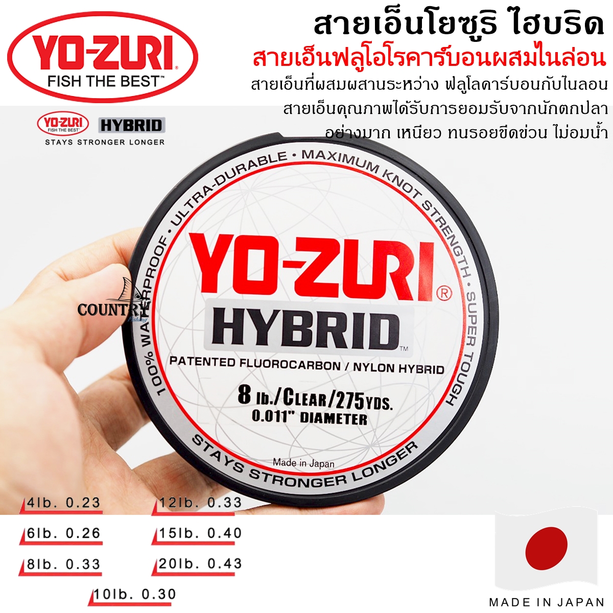 Yozuri HYBRID LINE สายเอ็น โยซูริ ไฮบริด สายเอ็นที่ผสมผสานระหว่าง