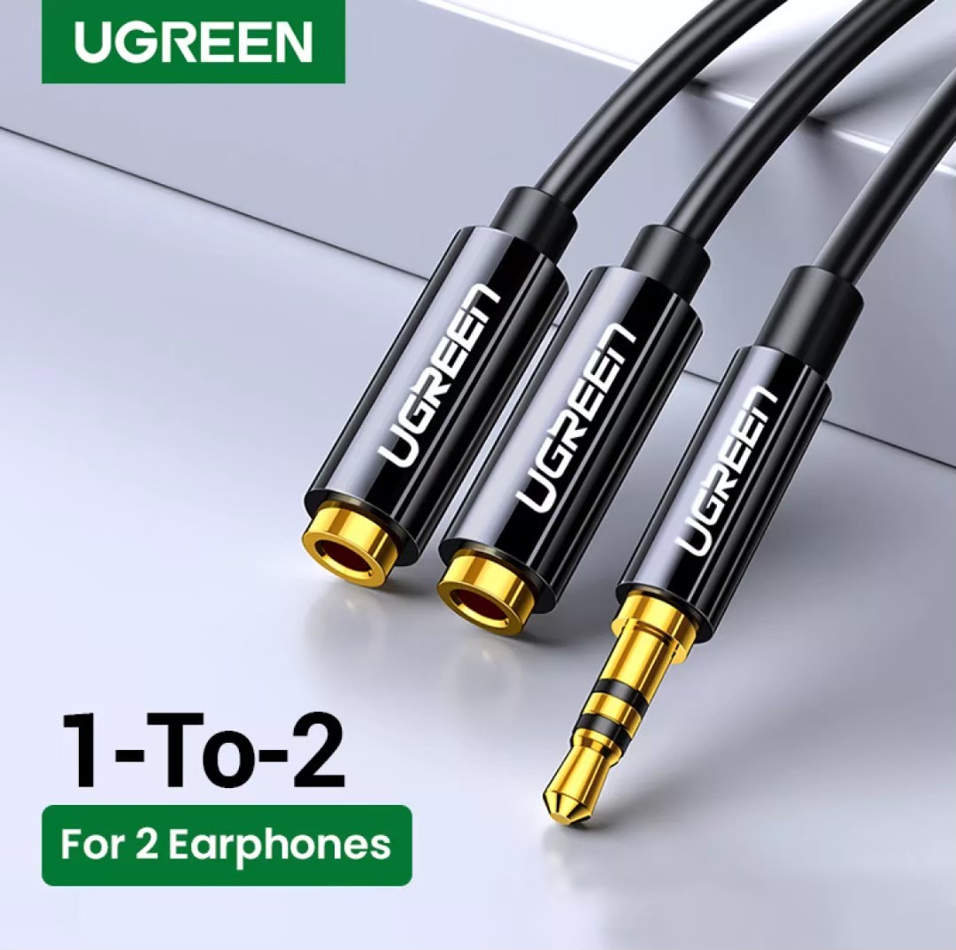 OWIRE 3.5mm Audio Stereo Y Splitter Cable 3.5mm Male to 2 Port 3.5mm Female for Earphone Headset